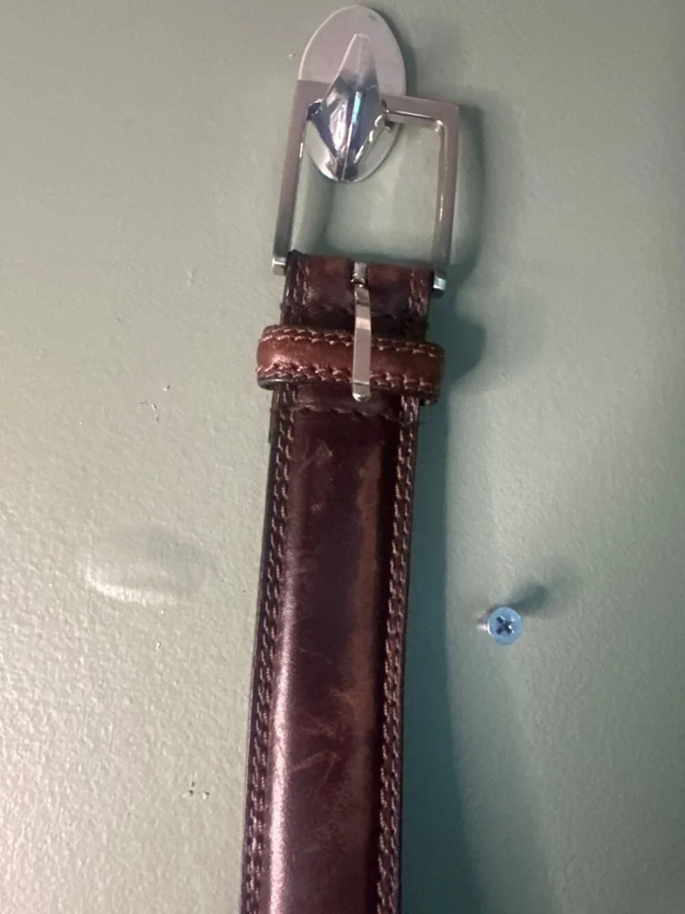 Vintage Genuine Leather Brown Belt Size 40 Classic Casual Unisex
